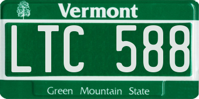 VT license plate LTC588