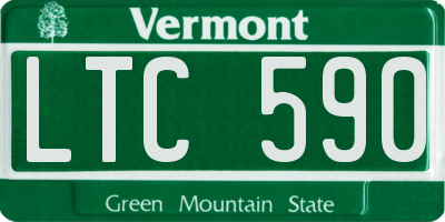 VT license plate LTC590