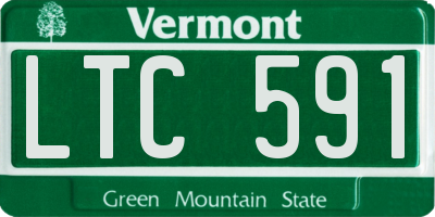 VT license plate LTC591