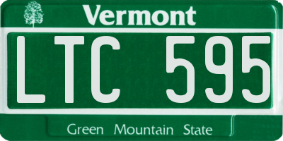 VT license plate LTC595