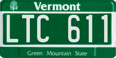 VT license plate LTC611