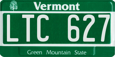 VT license plate LTC627