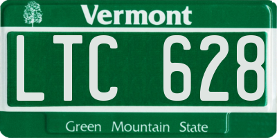 VT license plate LTC628