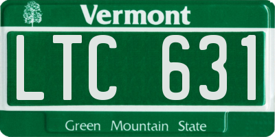 VT license plate LTC631