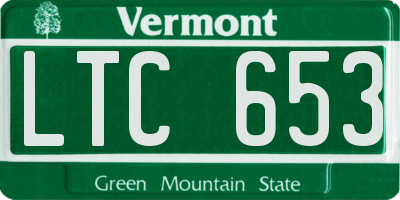 VT license plate LTC653