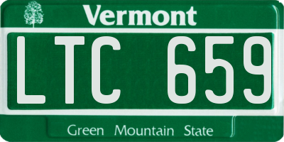 VT license plate LTC659