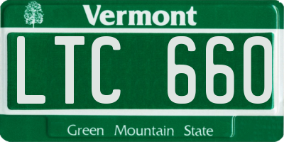 VT license plate LTC660