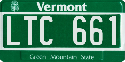 VT license plate LTC661