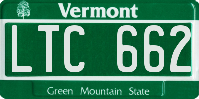 VT license plate LTC662
