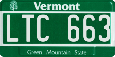 VT license plate LTC663