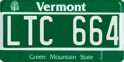 VT license plate LTC664