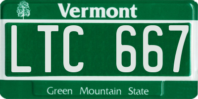 VT license plate LTC667