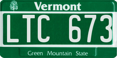 VT license plate LTC673