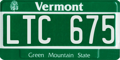 VT license plate LTC675