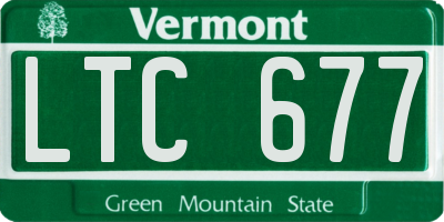 VT license plate LTC677