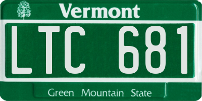 VT license plate LTC681