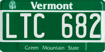 VT license plate LTC682