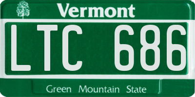 VT license plate LTC686