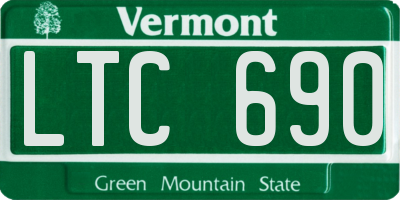VT license plate LTC690