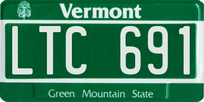 VT license plate LTC691