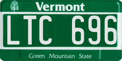 VT license plate LTC696