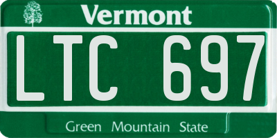 VT license plate LTC697