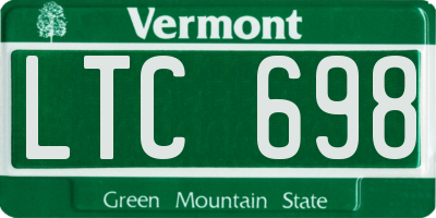 VT license plate LTC698