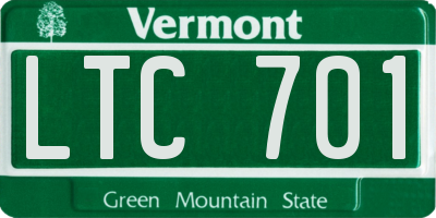 VT license plate LTC701
