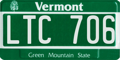 VT license plate LTC706