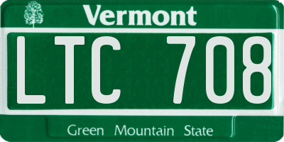 VT license plate LTC708