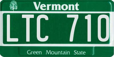 VT license plate LTC710