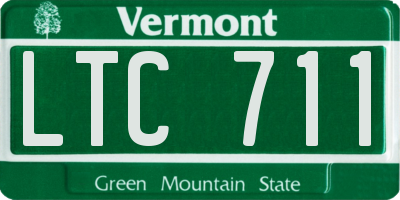 VT license plate LTC711