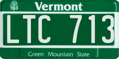VT license plate LTC713