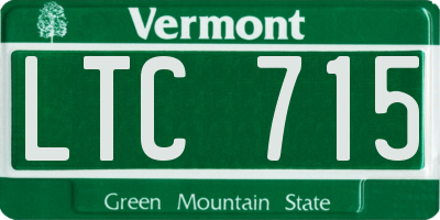 VT license plate LTC715