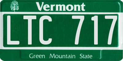 VT license plate LTC717