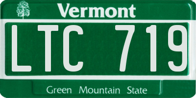 VT license plate LTC719