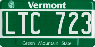VT license plate LTC723