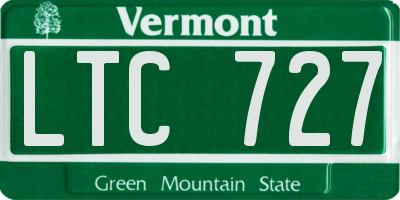 VT license plate LTC727