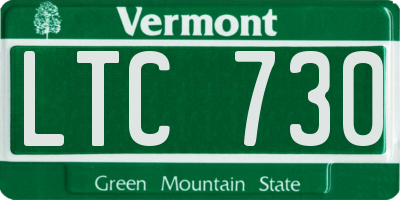 VT license plate LTC730