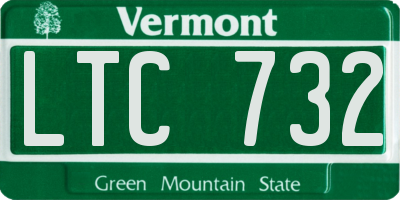 VT license plate LTC732
