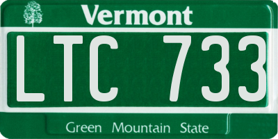VT license plate LTC733