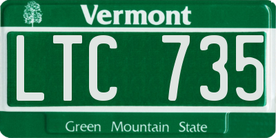 VT license plate LTC735