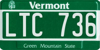 VT license plate LTC736
