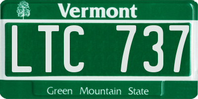 VT license plate LTC737