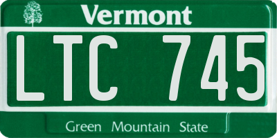 VT license plate LTC745