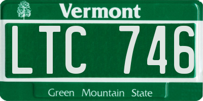 VT license plate LTC746
