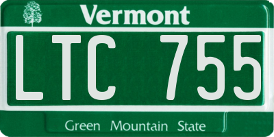 VT license plate LTC755