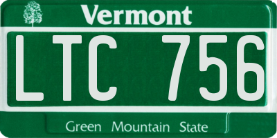 VT license plate LTC756