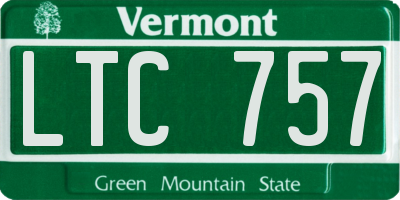 VT license plate LTC757