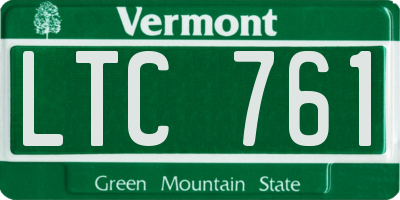 VT license plate LTC761